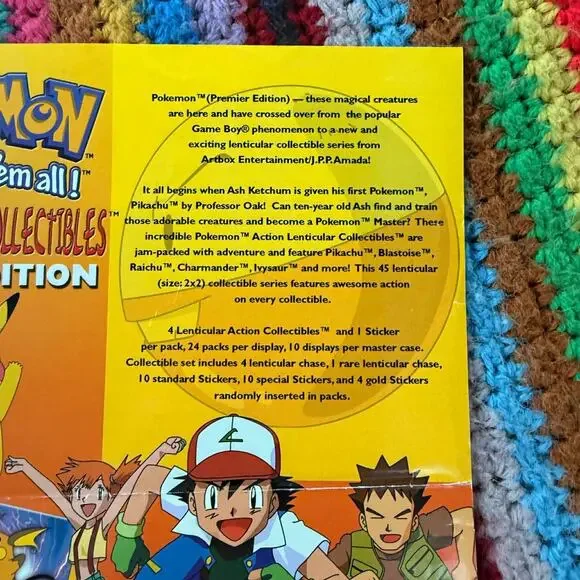 1999 Pokemon Artbox Action Flipz Promo Sales Insert Flyer - Ash Pikachu Rare Ad - Picture 2 of 9